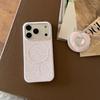 Compatible with iPhone 17 Pro Max, 16 Pro: Blue Floral Heart Magnetic Case