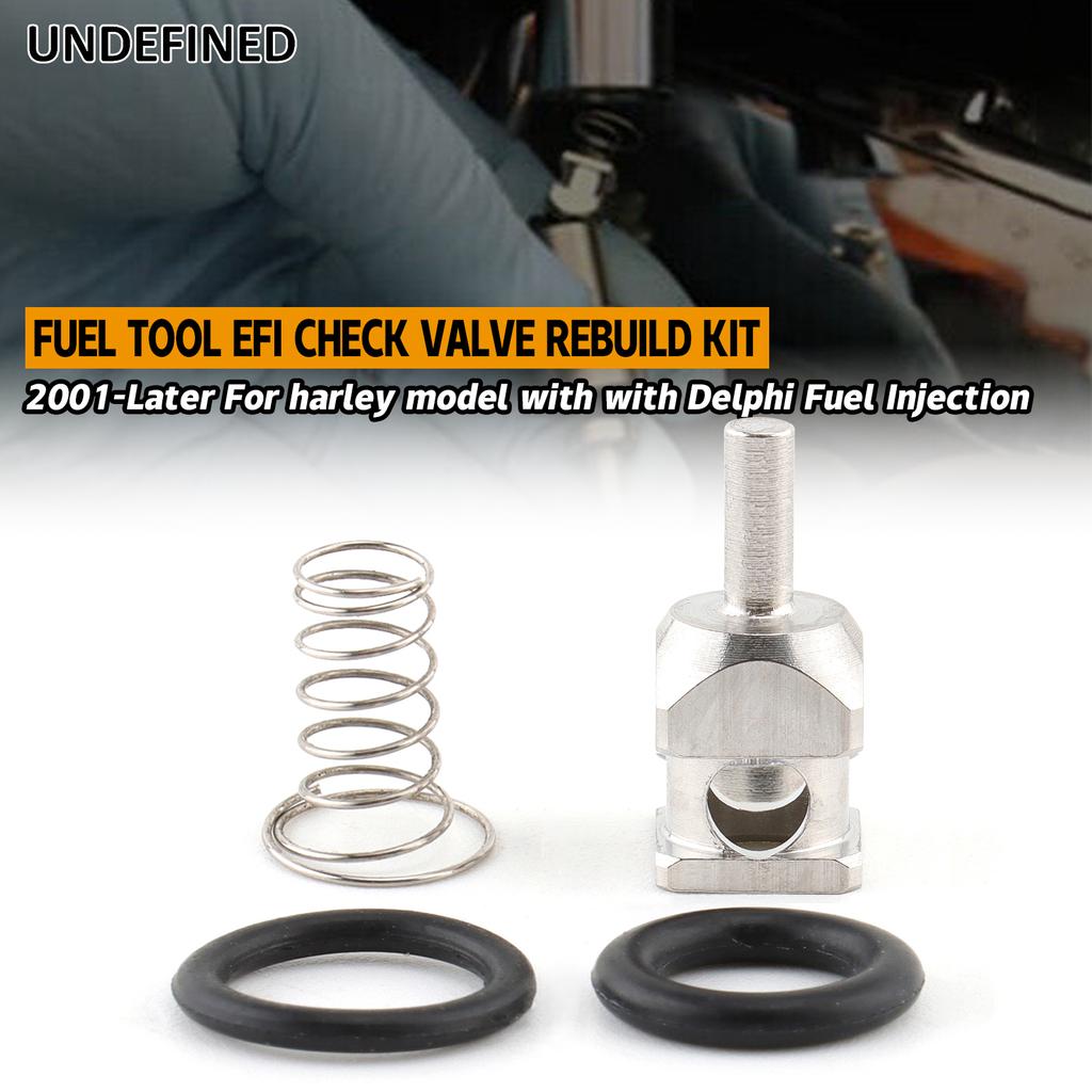 MC-300 Fuel Check Valve Rebuild Kit Fits for Harley 2001-2022 Motorcycle Models (4Pcs/Set)