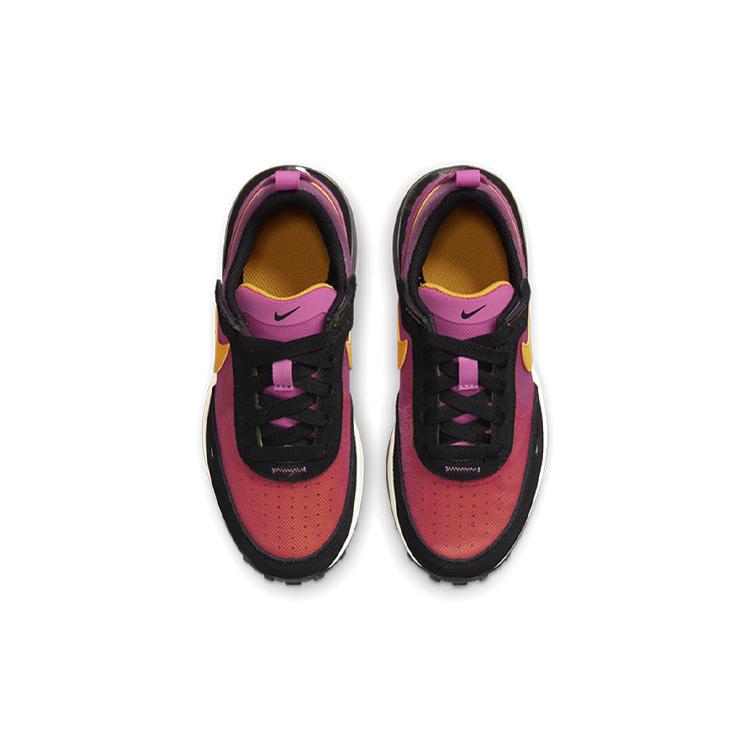 Nike Waffle One 'Active Fuchsia' Ammortizzazione Traspirante Basse Casual Scarpe Nero Viola Oro Bambini' DC0480-600