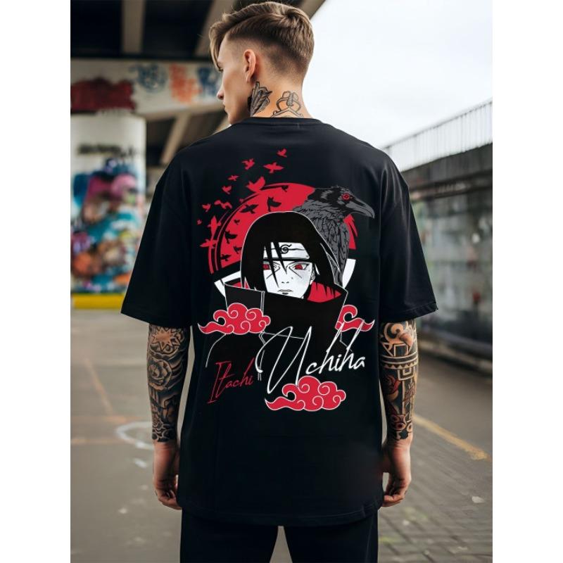 

Naruto Itachi Uchiha Akatsuki Clan Amaterasu Sharingan Retro Anime Manga Graphic T Shirt Streetwear Cotton Oversized Tee S разноцветный
