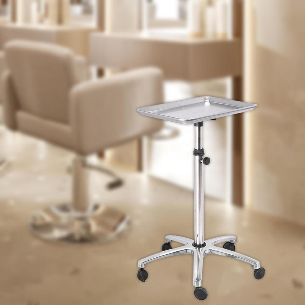 Hair Salon Rolling Cart Tray Stylist Instrument Stand on Wheels for
