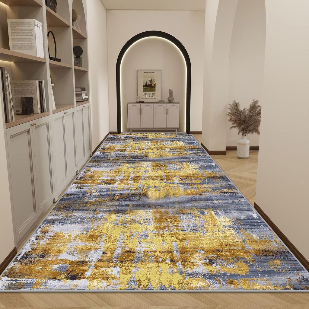 Nordic Luxury Hallway Long Rugs Stair Mat Hotel Floor Mats Abstract Carpet for Living Room Kitchen Corridor Mat Tapis Alfombra
