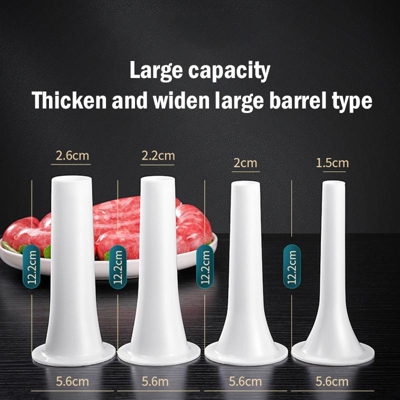 Manual Sausage Maker Meat Filler Stuffer  Stainless Steel Syringe With Casing Kitchen Home Made Sausages Vertical