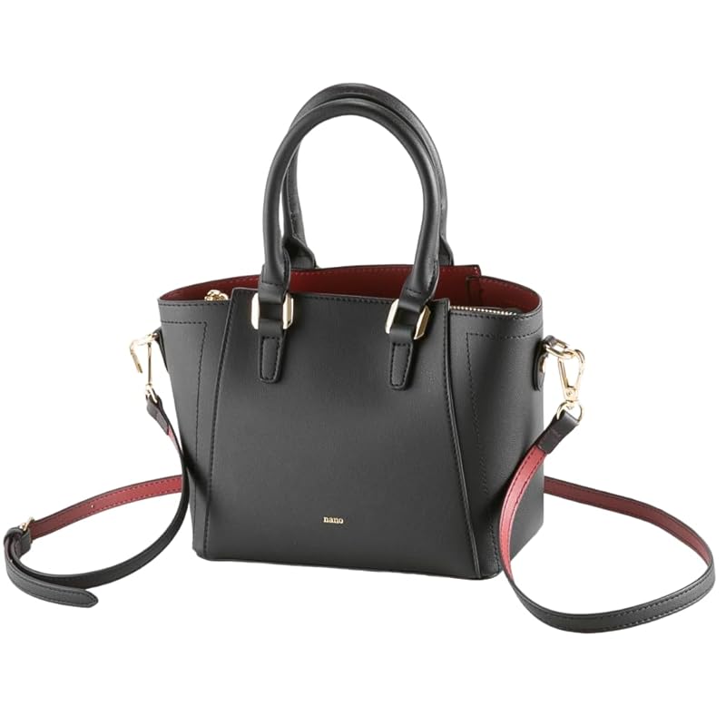 

[Nano] handbag tote bag shoulder 2way B5 ladies canvas synthetic leather hand tote bag XKB(911a) 23 black