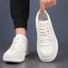 RO men's shoes first layer cowhide men's casual shoes leather breathable white shoes fashion versatile men's board shoes tide
