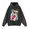 Vintage Anime Print Oversized Cotton Hoodie Teens Unisex Streetwear Fall Winter Casual Sweatshirt
