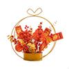 Chinese Flower Basket Ornament Decorative for Indoor Living Room Holiday Home Decor