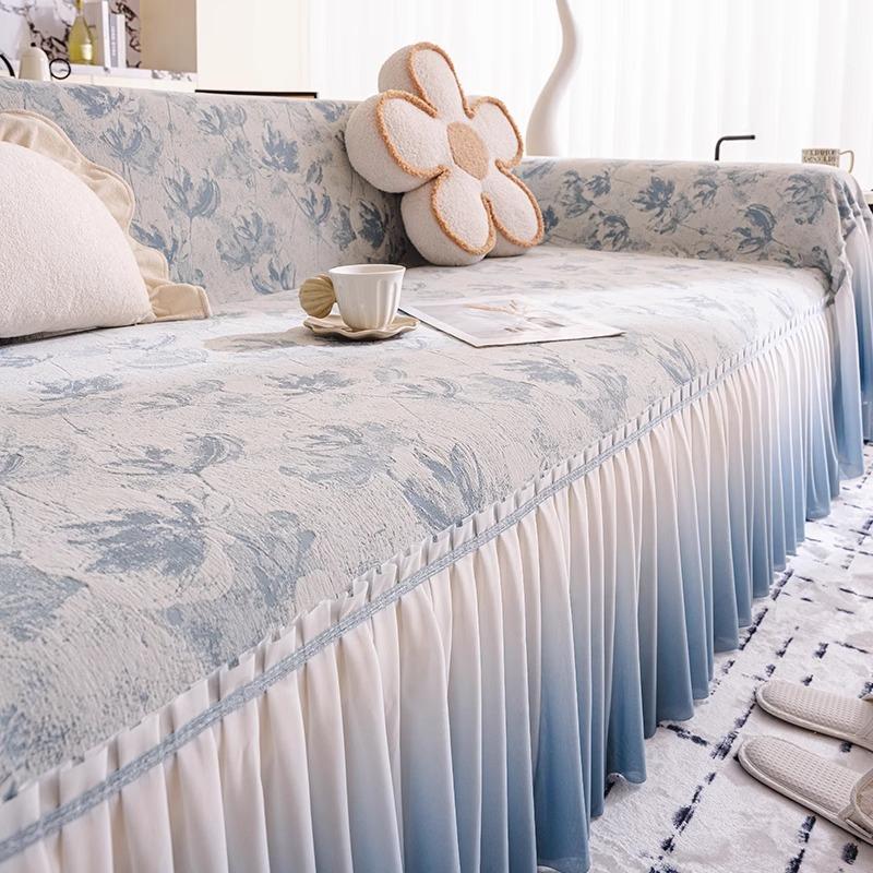 French sofa cover 2025 new skirt sofa towel cover all-inclusive light luxury high-end non-slip universal in all seasons