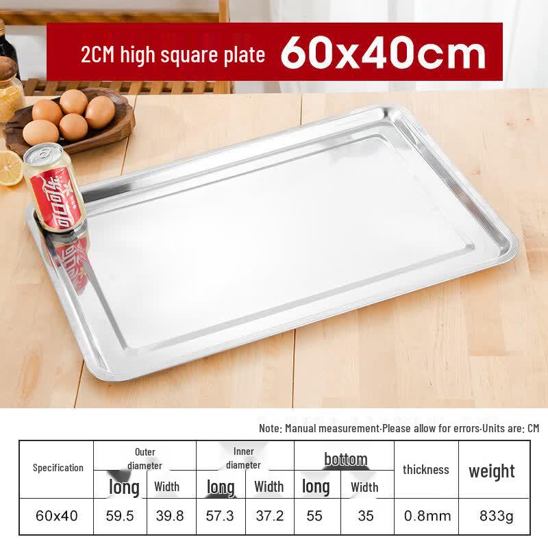 Xiuzhi Extra-Large Stainless Steel Multipurpose Tray