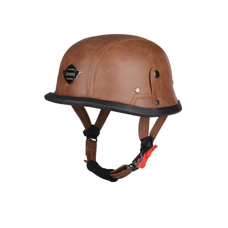Vintage Military Style Half Face Motorcycle Helmet Harley Riders - ABS Shell 3C Certified Unisex Multiple Colors Visor