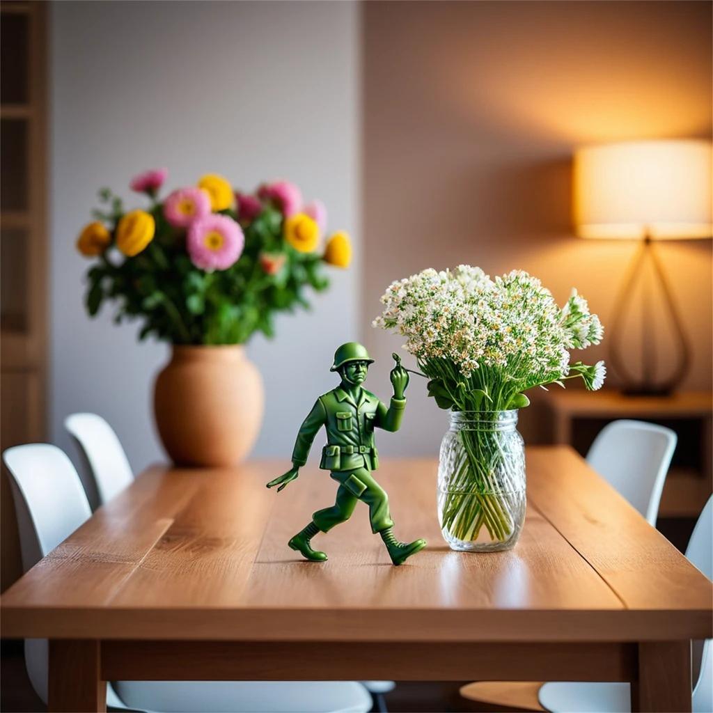Funny Green Men Blue Navy Man Middle Finger Figures Classic Military Toy Soldiers Set, Novelty Soldier Statue For Home Desktop Decorations Mili