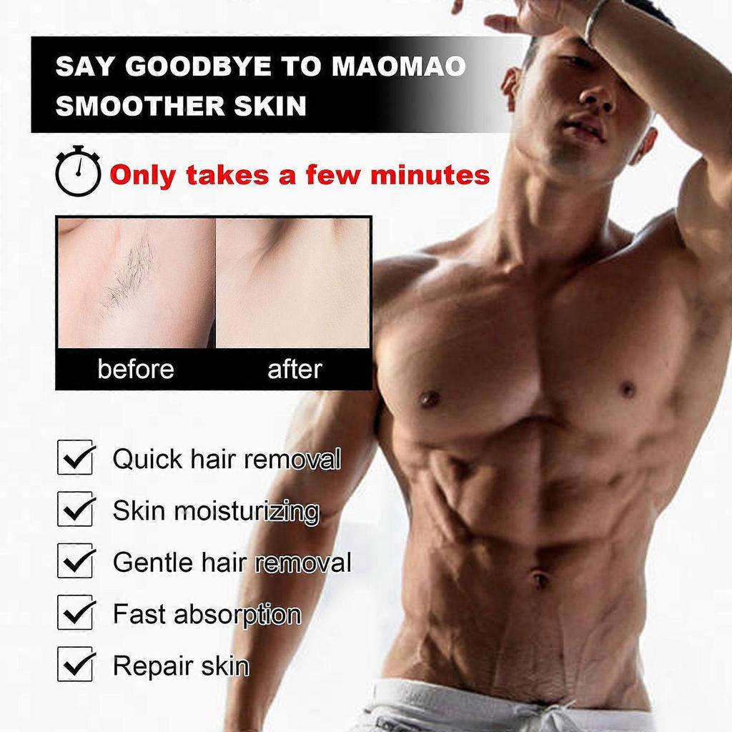 Limited time!!East Moon Men's Hair Removal Cream For Armpit, Leg, And Chest Hair  Gentle, Non-Irritating, Portable Hair Removal