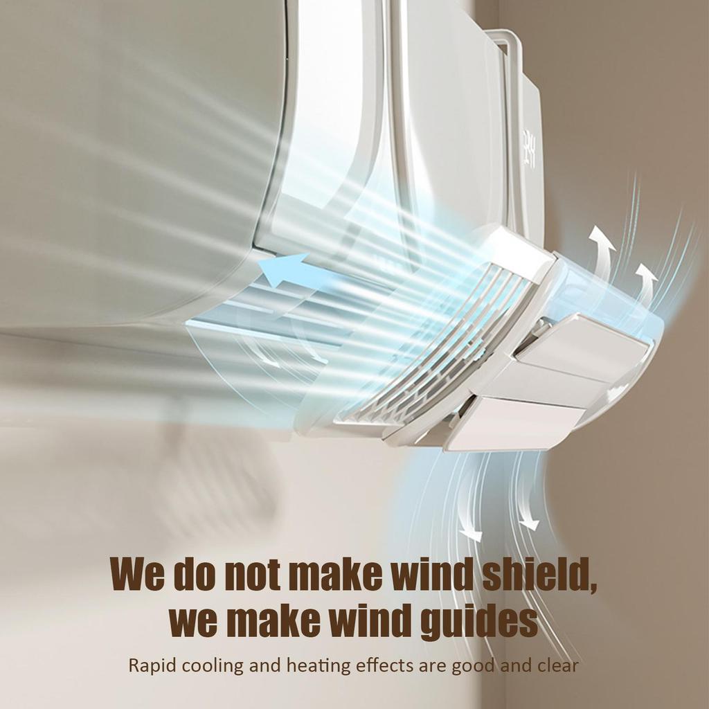 Air Conditioning Vent Deflector Adjustable Air Conditioner Deflector Baffles Blowing Windshield Diverter Cover Anti-Wind Blocker