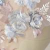 Mesh Bottom Flower Embroidery Patch Floral Design Sew On Sew On Floral Patch Applique Lace Trim Wedding Dress Stickers