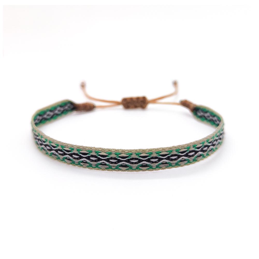 Colombian Ethnic Handmade Woven Pattern Bracelet - Retro Style for Girls