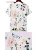Women's Summer Retro Print Loose Cotton-Linen Short Sleeve Casual T-Shirt