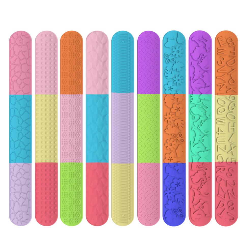 Silicone Sensory Fidget Slap Bracelets for Children's Stress Relief