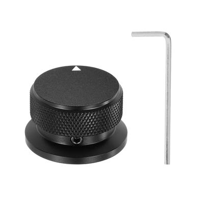 Uxcell Universal Volume and Tone Control Knob with Arrow Indicator for Black 1/4" (6mm) Guitar, 4/5" (34x20mm)