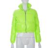 Solid Color Long Sleeve Short Zip Coat Solid Long Sleeve Short Zip-up Outerwear
