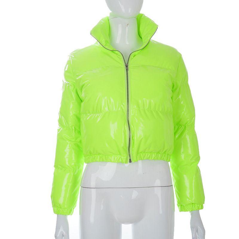 Solid Color Long Sleeve Short Zip Coat Solid Long Sleeve Short Zip-up Outerwear