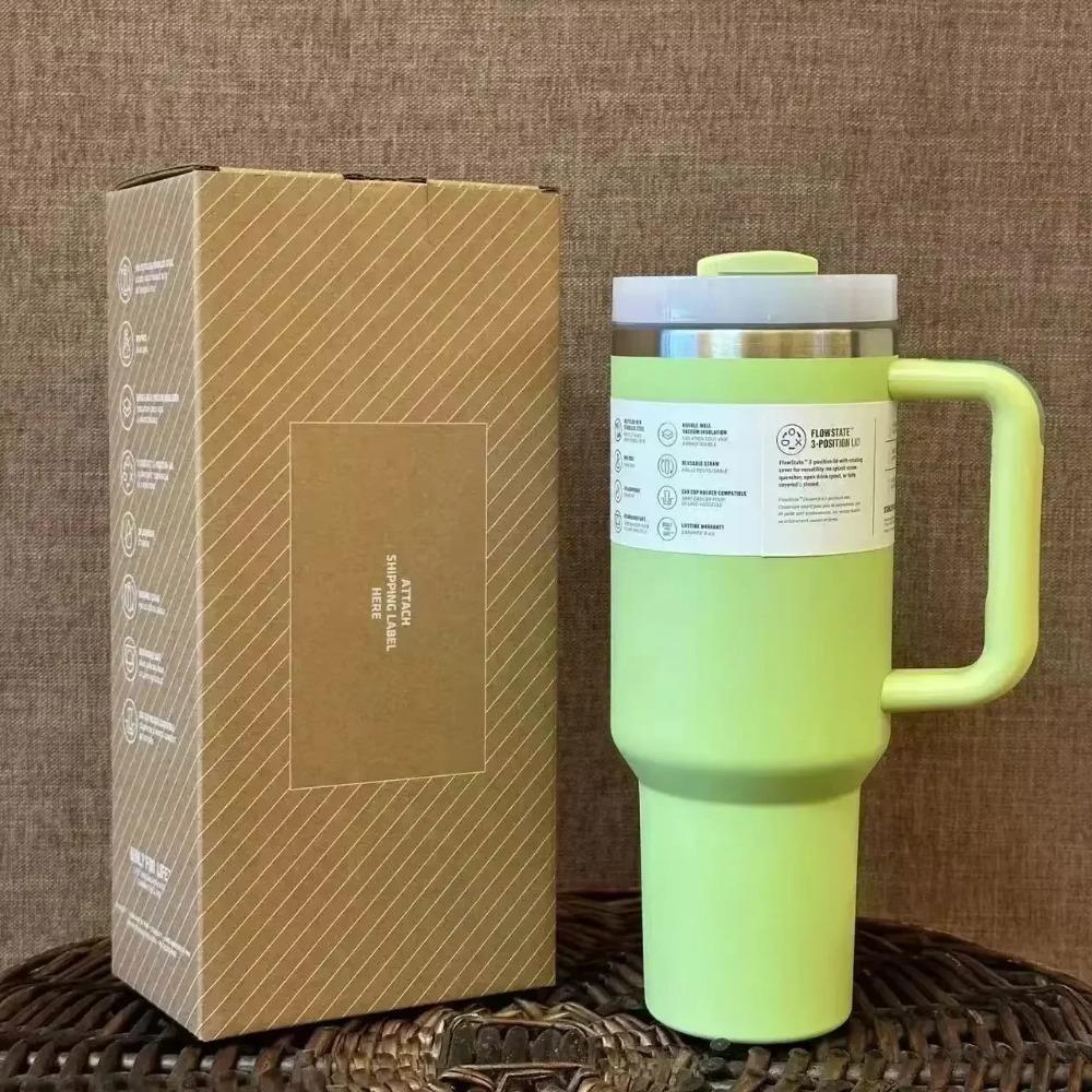 2025 Large Capacity 40Oz Stainless Steel Vacuum Flask - Insulated Tumbler Cup with Lids and Straws, Perfect for Travel