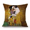 Nouveau Art Gustav Klimt Style Cute Dog Funny Lovely Gold Color Home Decoration Sofa Pillow Case Cotton Linen Cushion Cover