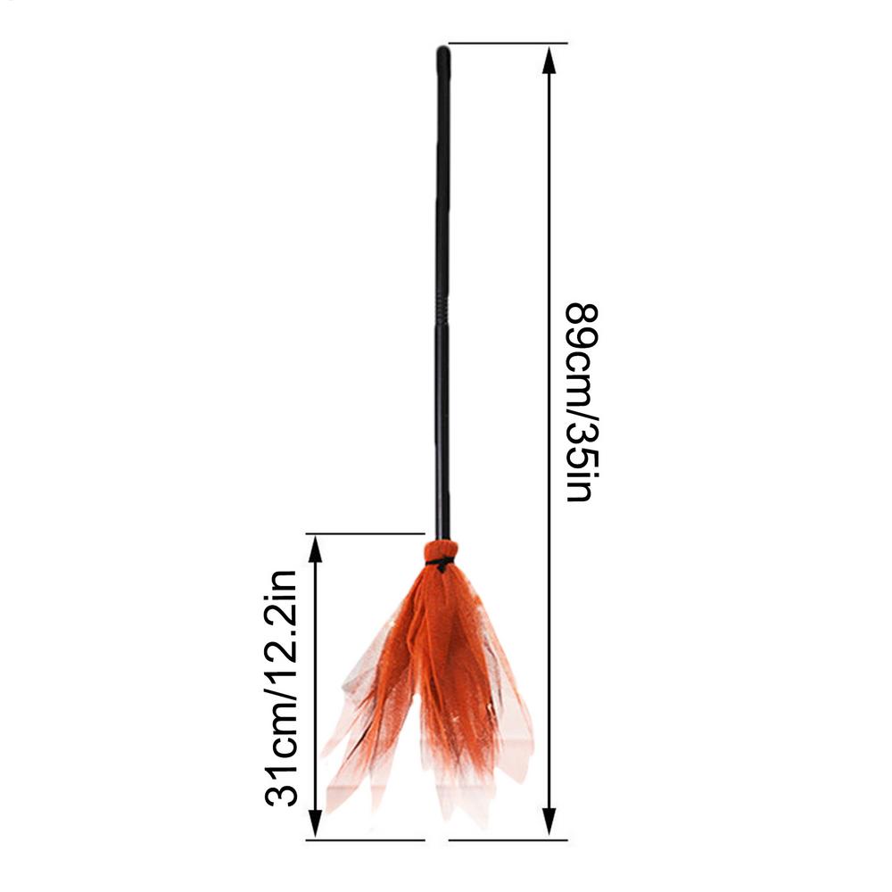 1pcs Halloween Party Witch Broom Kids Plastic Cosplay Flying Broomstick Props For Masquerade Halloween Cosplay