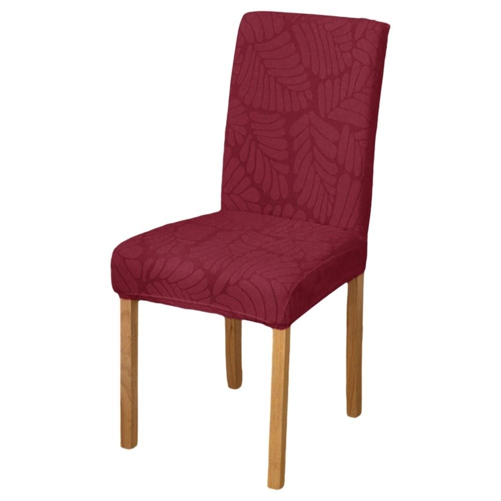 

Long Checkered Dining Chair Cover Spandex Waterproof Seat Covers Elastic Stretch Solid Color Parson Chair Slipcovers Household темно-червоний колір