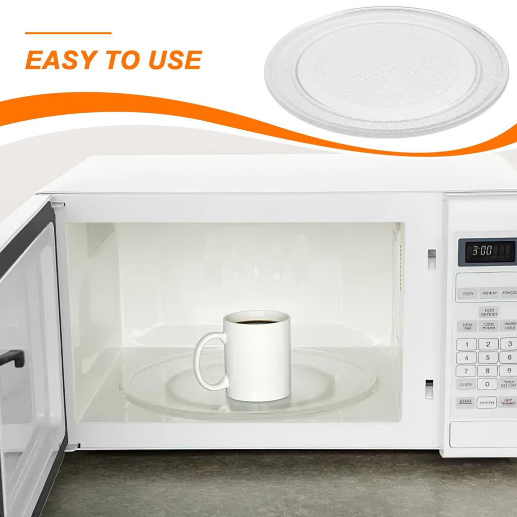 Amosfun Microwave Turntable Plate, 24.5cm, Heat-Resistant Glass, Microwave Turntable Replacement, Round Rotating Plate, Oven-Safe, Home Microwave Acce