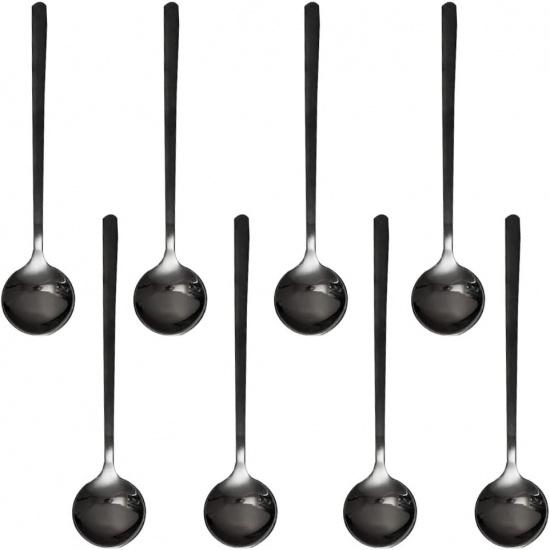 Pack of 8, Gold Plated Stainless Steel Espresso Spoons, findTop Mini Teaspoons Set for Coffee Sugar Dessert Cake Ice Cream Soup Antipasto Cappuccino,