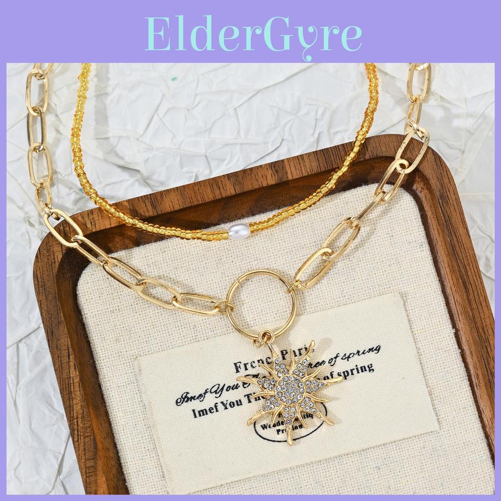 Élégant Collier Pendentif Tournesol Pour Femmes En Alliage de Zinc et Style Tendance