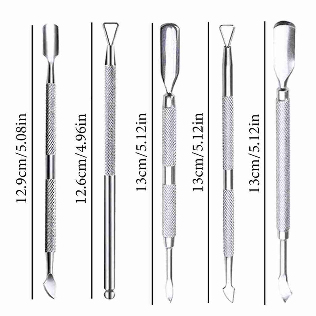 Nail Professional Stainless Steel Nail Cutter Scissor Nippers Muti Function Cuticle Pusher Remover Nail Care Manicure Tools Kits