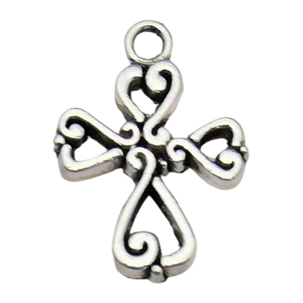 Vintage stříbrný křížek pro výrobu šperků
