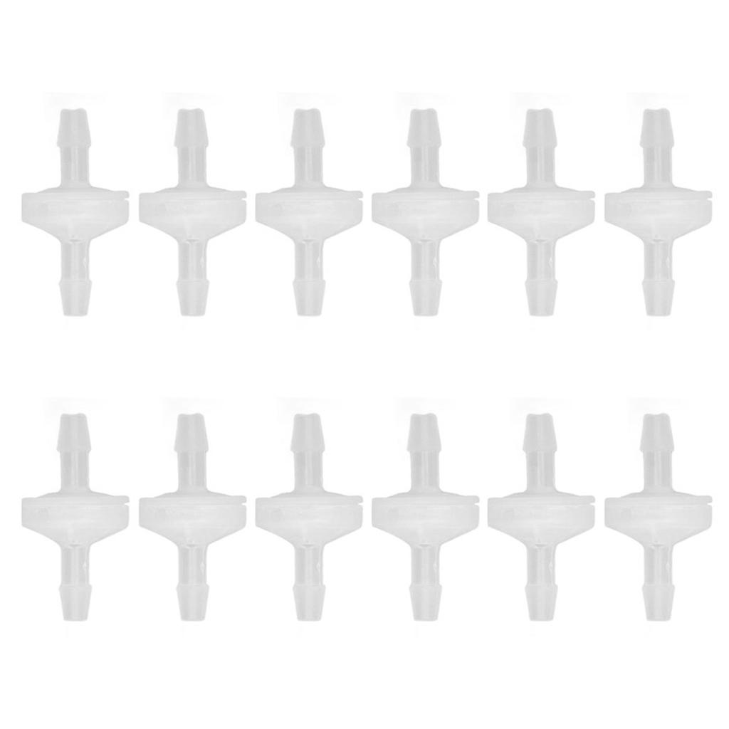 12PCS Aquarium Check Valve Ozone Resistance Oil Resistant One Way Air Valve PP Check Valve for Fish Tank Chemical