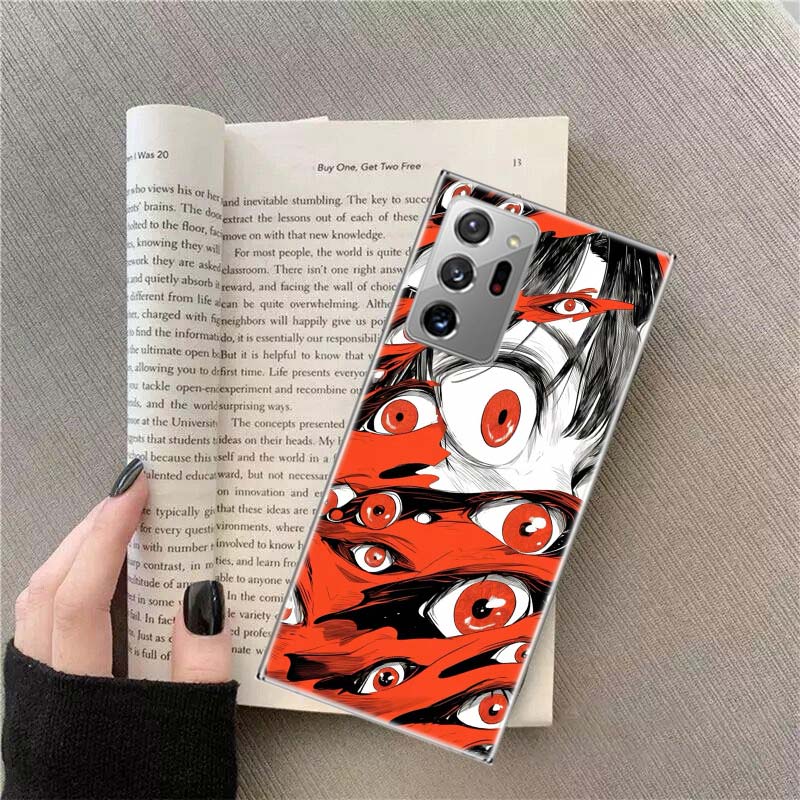 Devil Fear, Red Eye Dense Phobia Phone Case for Samsung A17 A37 A57 A54 A14 A24 A34 A07 A04S A02S A12 A22 A32 A52S A16 A26 A36 A