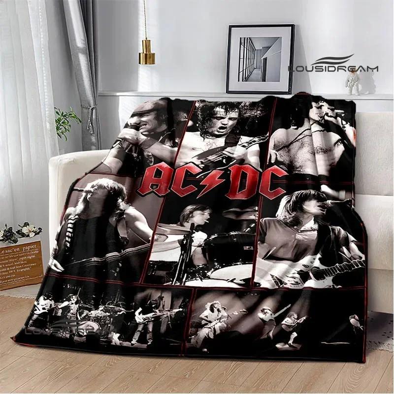 Rocková kapela AC/DC retro potištěná deka Flange hřejivá deka piknikové deky cubre cama throw deka podšívka do postele dárek k narozeninám