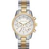 Bryant Chronograph Ladies Watch MK6474 Two-Tone Crystal White Dial 37mm