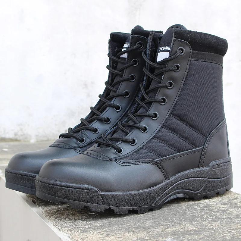 Men High Top Boots Military Tactical Boot Outdoor Non Slip Hiking Boots Lace Up Ankle Boots Desert Combat Boot Botas Para Hombre