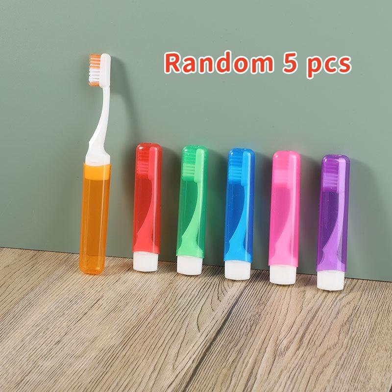 5/10Pcs Travel Portable Folding Toothbrush Super Soft Bristle Toothbrush Fold Camping Hiking Outdoor Easy To Take Teethbrush
