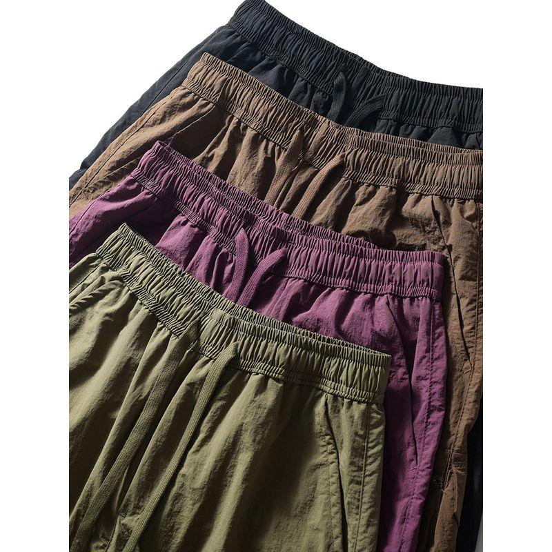 Outdoor Ice Silk Quick-Drying Parka Shorts Men's Summer Thin American Style Loose Fifth Pants Export Men's Pants Nylon Pants