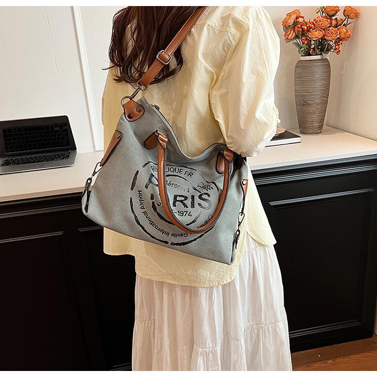2024 Trendy Women's Letter Tote Handbags: Large Capacity, Casual Commuting, One-Shoulder & Crossbody