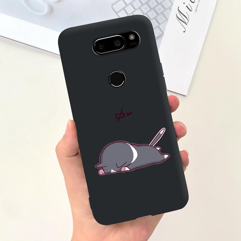 For LG V30 Case LG V35 ThinQ V40 V50 V50s ThinQ G8X ThinQ Soft Matte Silicone Coque Funda Back Cover Rabbit Flower Astronaut Bag