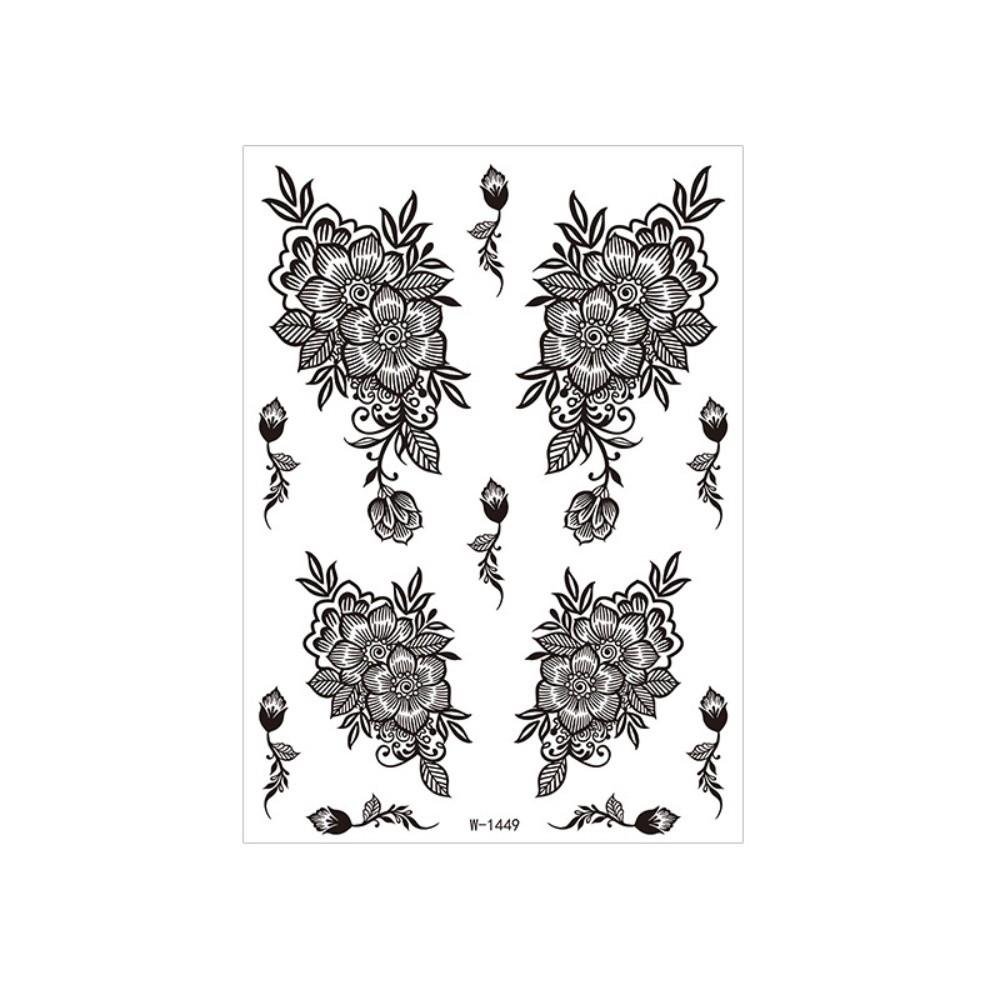 India Mehndi Flower Henna Temporary Tattoo Fake Body Art Sticker  Women/Lady/Girl
