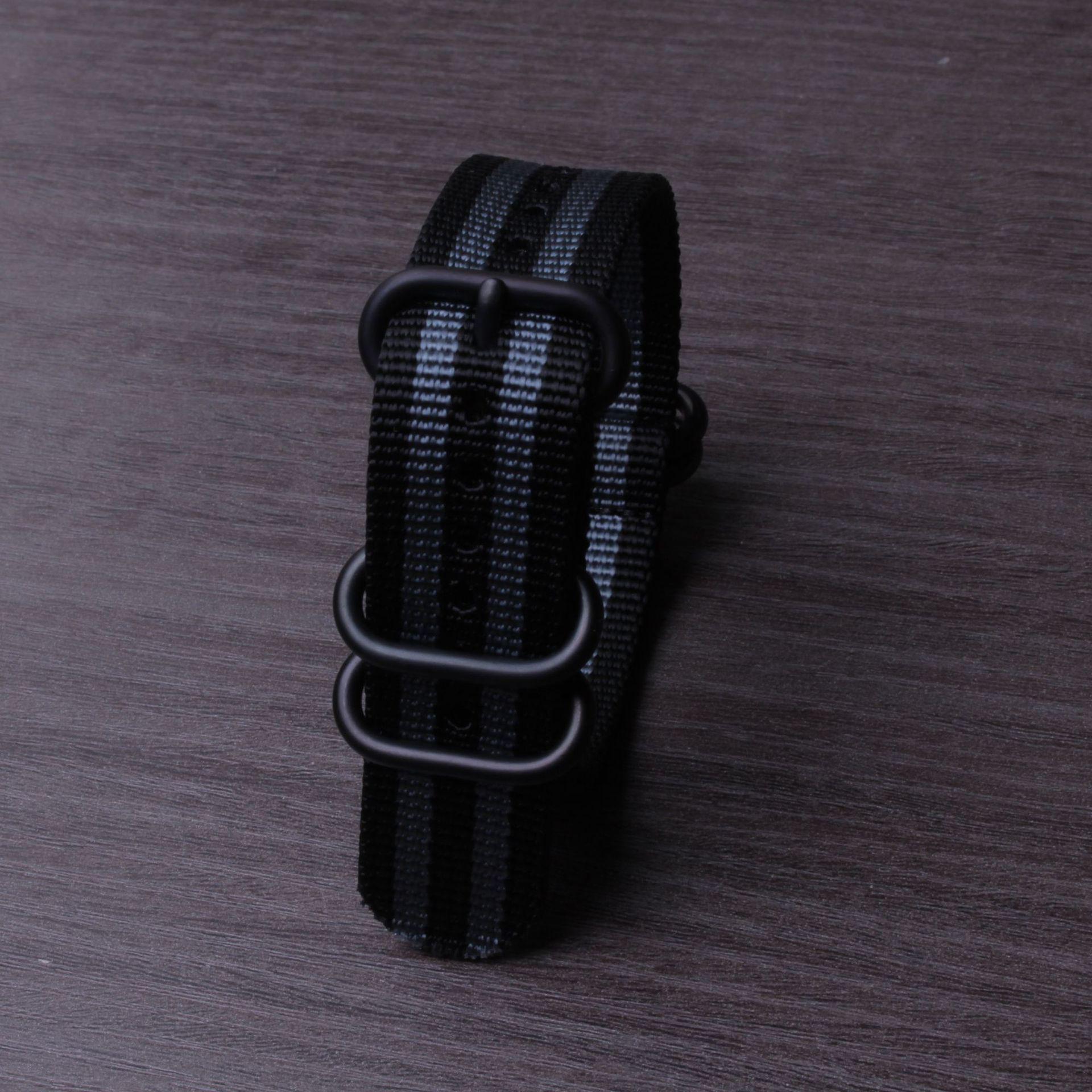 

High-Density Nylon NATO Sports Strap with Oval Brushed Buckle 20mm