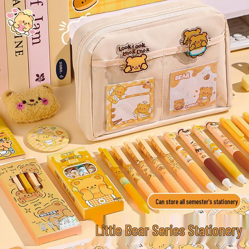 Creamy Bear Large Capacity Pencil Case for Students - 2026 New Style