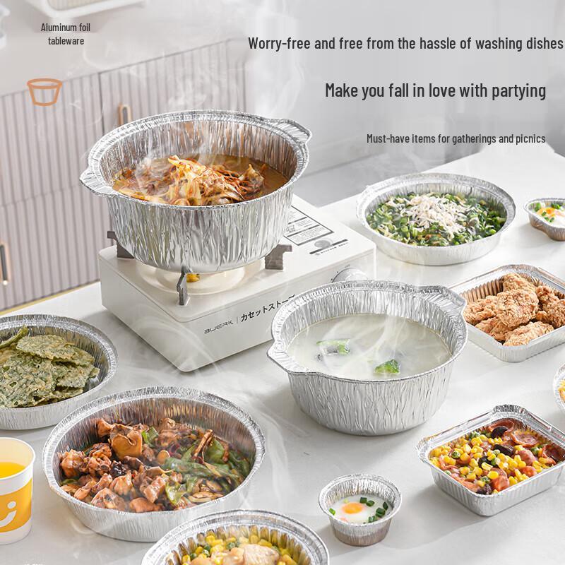 Fresh Life Reusable Aluminum Foil Baking & Tableware Set 12-Piece Aluminum Foil Tableware Set