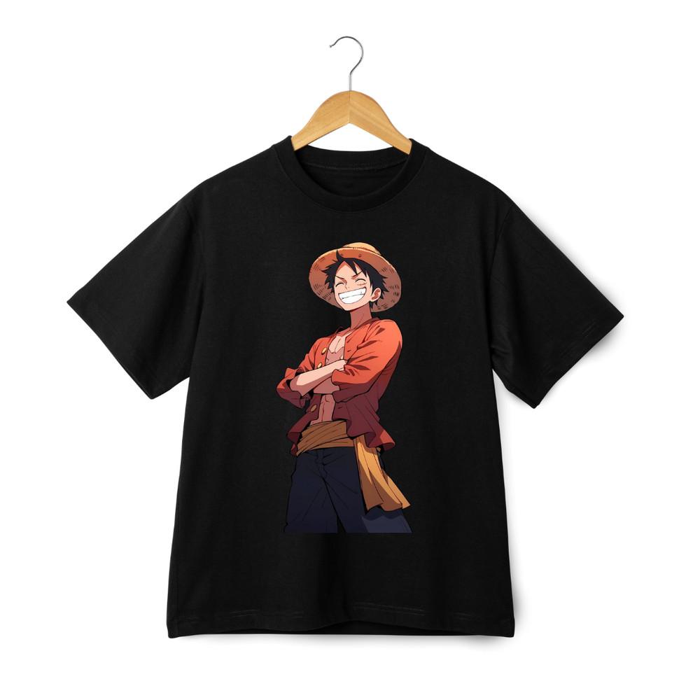 

One Piece Luffy T-Shirt Unisex | Anime Graphic Unisex Tee Straw Hat Pirate Shirt XL