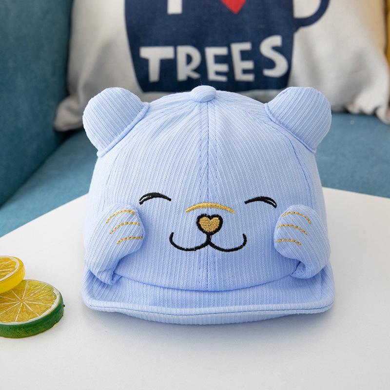 Nová dětská kšiltovka roztomilé kreslené zvíře medvěd 1-5 let děti kšiltovky jaro léto chlapec dívka klobouky proti slunci bavlna;