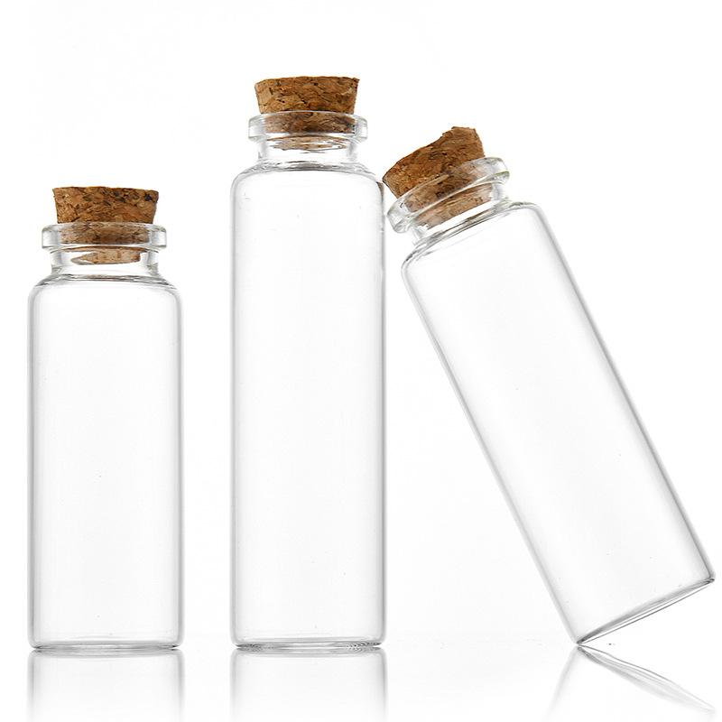 Multi Specification Household Cork Stopper Subpackage Bottle 30mm Diameter Transparent Glass Vial Creative DIY Decoration Tools