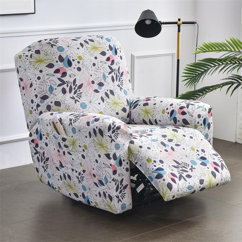 1-Sitzer Split Sofabezug Schmutzabweisend Stretch Couchkissen Lazy Boy Relax Floral Liegesofa Überwurf für Wohnzimmer Zuhause